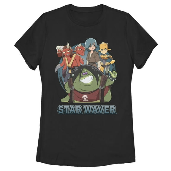 Women's Star Wars: Visions Star Waver Graphic Tee Black Small