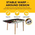 thumbnail image 4 of Black Red Christmas Table Cloths for 3 Foot Rectangle Tables, Snowman Xmas Tree Snowflake Gifts Ball Patio Waterproof Elastic Fitted Tablecloths, Washable Rectangular Table Cover for Camping, 4 of 8