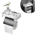 thumbnail image 2 of Billuyoard Portarrollos de papel higiénico Adhesivo que no deja marcas sin clavos Estante para teléfono móvil Caja de pañuelos de papel enrollado Accesorios de baño Billuyoard HA015700-00, 2 of 6