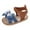 w93# Blue127, variant on Wuxian Girls Baby Sandals Summer Fashion Denim Cute Bow Lace Trim Adjustable Ankle Strap Open Toe Comfortable Flat Thick Soles Shoes Non- Lightweight Princess Sandals Footwear,Blue,0-6 Months