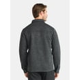 thumbnail image 3 of George Men's and Big Men's Knit Shacket with Microfleece Lining, Midweight, Sizes S-3XL, 3 of 5