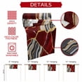 thumbnail image 6 of Red Marble Short Table Runner 48 Inches Long,Grey Gold Texture Vintage Farmhouse Art Cotton Linen Table Runners Dresser Scarves,Fabric Tabletop Scarf Furniture Cover for Home Dinner Party 13"x48", 6 of 9