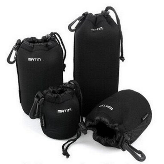 Lens Pouch Waterproof Protective Bag for SLR Camera Lens with Adjustable Drawstring And Rotating Clamp,Camera Nikon, Pentax (Dark Khaki)