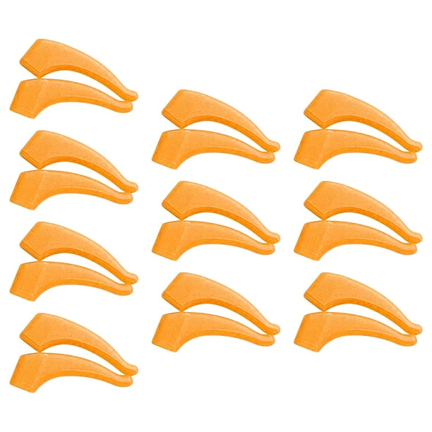 20 piezas de agarre antideslizante para gafas, ganchos para la oreja, retenedores para gafas, agarre para gafas Naranja