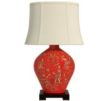 Oriental Furniture Fruitful Harvest Porcelain Table Lamp