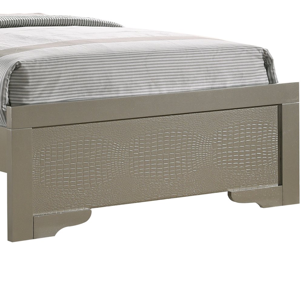 Glory Furniture Lorana Twin Bed in Champagne Color