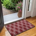 thumbnail image 2 of Burgundy and White Wavy Pattern Door Rugs,Washable Non Slip Door Mats Indoor,Decorative Door Mats,Entry Mat Indoor for Entrance,Bedroom,Kitchen,Bathroom,30"x17", 2 of 6