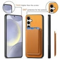 thumbnail image 6 of Magnetic 2 in 1 Detachable Wallet Compatible with Samsung Galaxy A14 5G Case, with Card Holder Faux Leather Men Women Compatible with MagSafe Phone Cover for Samsung Galaxy A14 5G, Yellow, 6 of 11