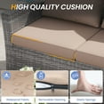 thumbnail image 4 of UDPATIO Wicker Patio Furniture Set, 4 Piece Outdoor Sectional Conversation Sets, Gray PE Rattan Patio Sofa Set for Balcony, Porch, Backyard, Khaki, 4 of 9