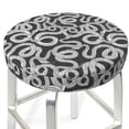 thumbnail image 3 of Balery Snake Fundas de asiento para taburete de bar redondo de tela de terciopelo ajustables que protegen de arañazos y manchas para sillas de 14 a 17 pulgadas.-14 inch, 3 of 7