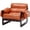 Orange-Leather, variant on Aukfa Oversized Chaise Lounge Indoor Chair, Wood Frame, Accent Lazy Sofa, Corduroy, Beige