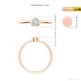 thumbnail image 5 of ANGARA Natural Bezel-Set Diamond Solitaire Engagement Ring in 14K Rose Gold for Women (Size-4.1mm| Color-H| Clarity-SI2) | April Birthstone, Anniversary, Jewelry Gift for Women | Natural Diamond Ring, 5 of 9