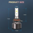 thumbnail image 6 of 9012 HIR2 LED Headlight Bulbs - 11,000LM, 6000K Cool White, Easy Plug and Play, High/Low Beam - 2-Pack for Halogen Replacement, 6 of 12