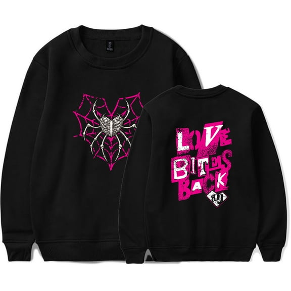 AJ Lee Love Bites Spider Web Men/Women Long Sleeve Crew Neck Sweater Men/Women Longsleeve Sweater