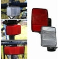 thumbnail image 2 of HUGFEGWE Front Rear Bike Bicycle Reflector Set Red White Mounting Bracket Warning Film Night Shelf Reflector W/Seat Post Mounting CJB91-84094, 2 of 8