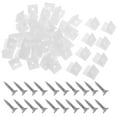 thumbnail image 6 of WHAMVOX 50pcs Plastic Angle Bracket with Self-Tapping Screws for Cabinet and Wardrobe Shelves for DIY Furniture Projects and Drawer Repair Kit, 6 of 8