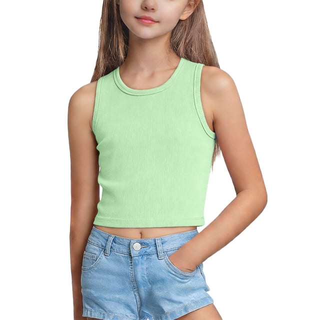 Camiseta de tirantes con cuello redondo para niños, primavera y verano, color liso, manga corta, cuello redondo, camiseta para niños, camiseta de poliéster para niños.