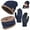 Navy Blue, variant on 3 PCS Kids Winter Beanie Scarf Gloves Set, Touch Screen Gloves Cold Weather Neck Warmer Skull Cap - Navy Blue