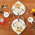 thumbnail image 6 of Iauyy Satin Napkins Set of 6- Squirrel Penguin Pizza DIY Printing Decoration Cloth Napkin- Easy Care for Home/Party, 6 of 8