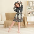 thumbnail image 3 of FORMRS Niños Bathrobe Unisex Hooded Robe Soft Plush Pajamas Sleepwear, Size 2-3T, Happy Ghost, 3 of 7