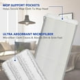 thumbnail image 2 of Microfiber Cleaning Pads for Flat Mop Bucket Set : 10 Packs 13" X 4.9" Washable Pads for Floor Cleaning Compatible with Tethys & Most 13 Inch Flat Mop Bucket System - White, 2 of 7