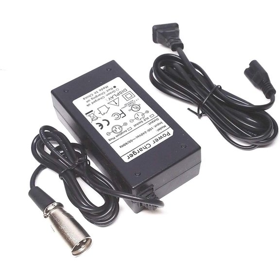 Yustda 3-Pin XLR 1.5A AC/DC Adapter Charger Compatible with Razor MX500 MX650 GT GT750 IZIP I600 I750 I1000 Mongoose M750 X-Treme X-600 Schwinn S600 S1000 ST1000 36V 1.5A Battery Power Supply