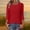 Red, variant on Womens 3/4 Sleeve Top Crew Neck Casual Shirt, Soft Stretch Relaxed Fit Everyday Blouse for Women in Navy,Size XL
