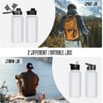 32 Oz Insulated Water Bottle with Straw Lid & Wide Mouth Lids