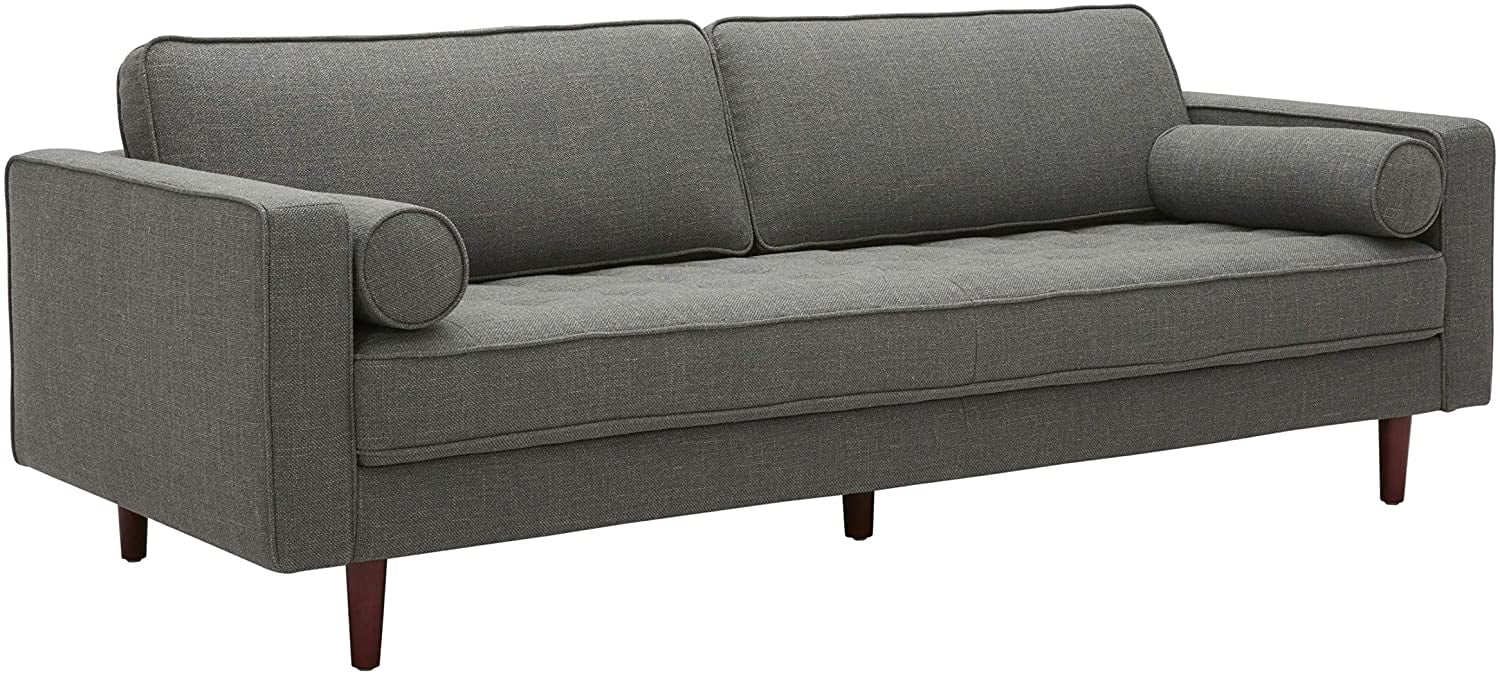Amazon Brand \u2013 Rivet Aiden MidCentury Modern Leather Sofa Couch