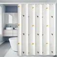 thumbnail image 1 of Cortina de ducha geométrica moderna | Tejido de poliéster repelente al agua | Extra grande (180 x 180 cm) | Incluye 12 ganchos | Decoración unisex para el baño, ideal para casa y apartamento, 1 of 6