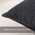 thumbnail image 5 of JIATER Pack of 2 Throw Pillow Covers Chenille Decorative Couch Pillow Covers,18x18,Dark Gray, 5 of 6