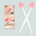 thumbnail image 3 of Pore Brush For Nose Deep Cleansing Silicone Exfoliator Blackhead Removal Tool Heart Shaped Facial Massage Brush Lip Scrub Double Cleaning Brushes, 3 of 4