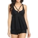 thumbnail image 1 of Trajes de baño tankini para mujer, trajes de baño de dos piezas, camiseta sin mangas con pantalones cortos, trajes de baño con control de barriga, 1 of 7