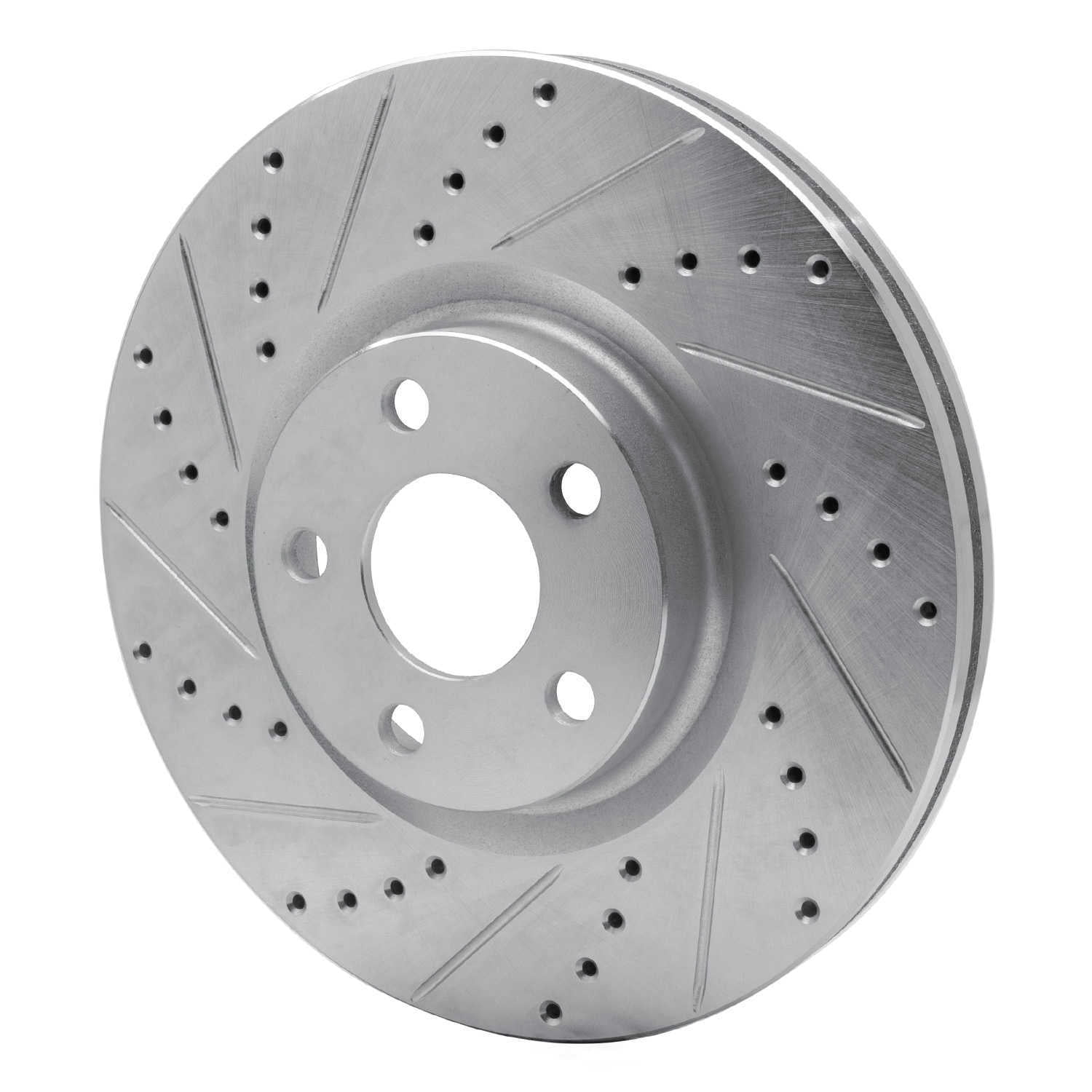 Dynamic Friction Company 631-54264L DFC Brake Rotor - Drilled And Slotted - Silver