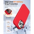 thumbnail image 5 of KOMI Designed for iPhone 16 Pro Case,Shockproof Liquid Silicone Protective Phone Case with Soft Anti-Scratch Microfiber Lining Ultra Slim Drop Protection Phone Cover 6.3 inch Red, 5 of 5