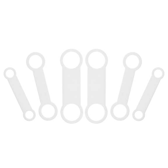 Mobestech 6Pcs Silicone Elastic Bands for Dog Tags White Silent Noiseless Slide on Collar Holder