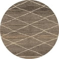 thumbnail image 1 of Ahgly Company Machine Washable Indoor Round Abstract Camel Brown Area Rugs, 5' Round, 1 of 7