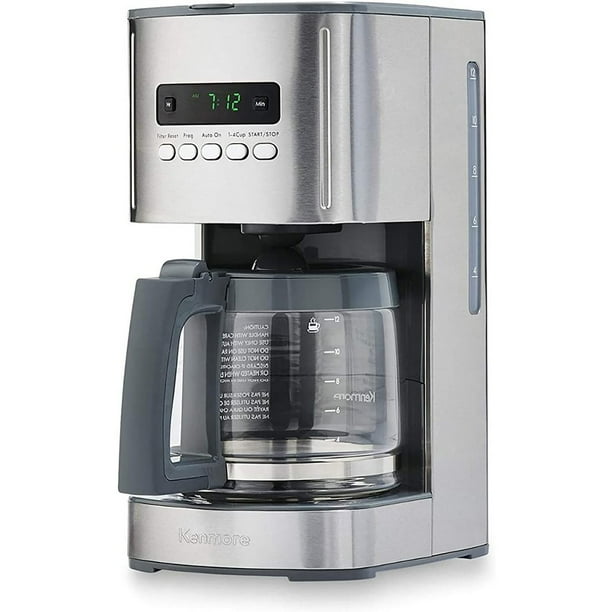 Kenmore Aroma Control 12Cup Programmable Coffee Maker, Stainless Steel
