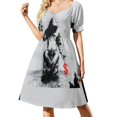 thumbnail image 2 of Bauhaus Ice Cream C Vestido de manga corta Vestido holgado de verano Vestidos de cóctel Vestido de noche Mujer Vestidos de verano para mujer, 2 of 7