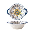 thumbnail image 1 of Salad Plate Double Ear Household Oven Special Bowl Ceramic Tableware, Cheese Baked Rice Baking Tray, 1 of 5