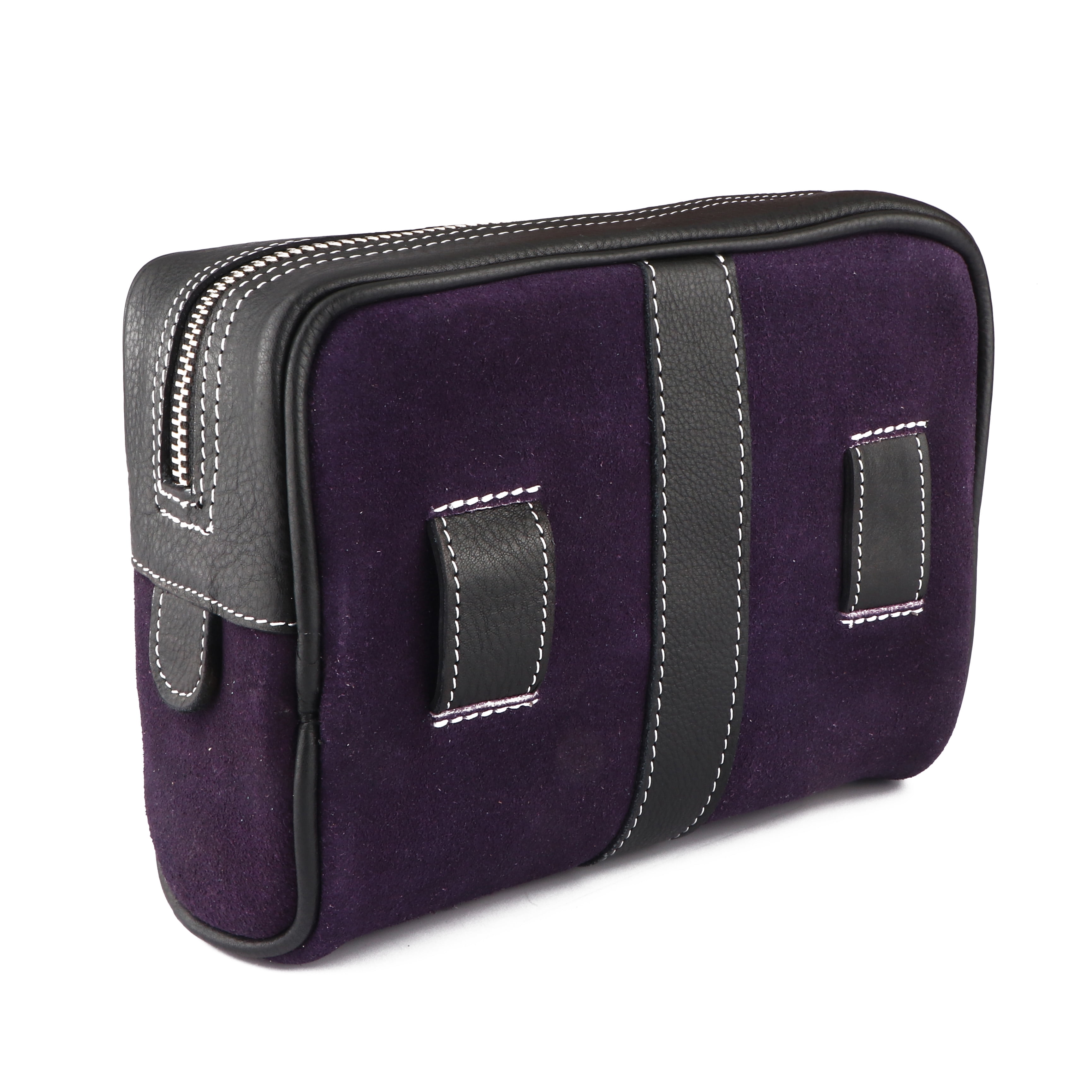 Leather Waist Belt Bag Travel Pouch Fanny Pack Purple 18BT25PR