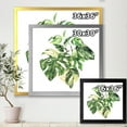thumbnail image 4 of Designart 'Tropical Green Leaves On White In Summer Times I' Tropical Framed Art Print, 4 of 4