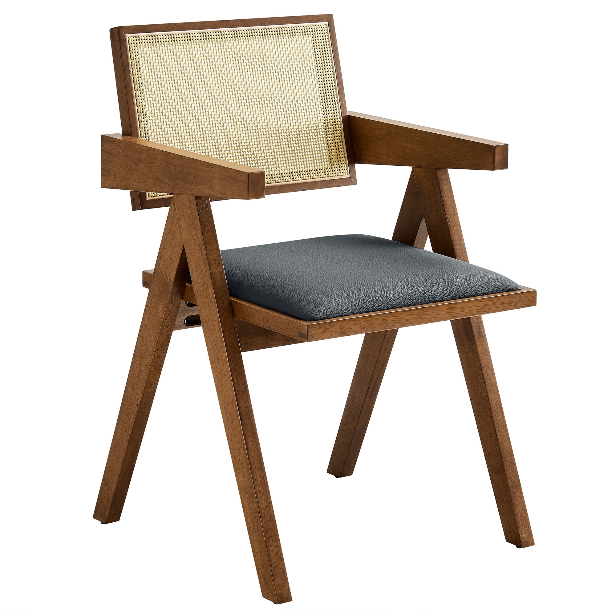 Thera Dining Armchairs Set of 2 in Walnut Black