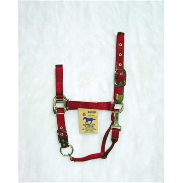 Hamilton Halter Company - Adjustable Chin Halter With Snap- Red Average - 1DAS AVRD