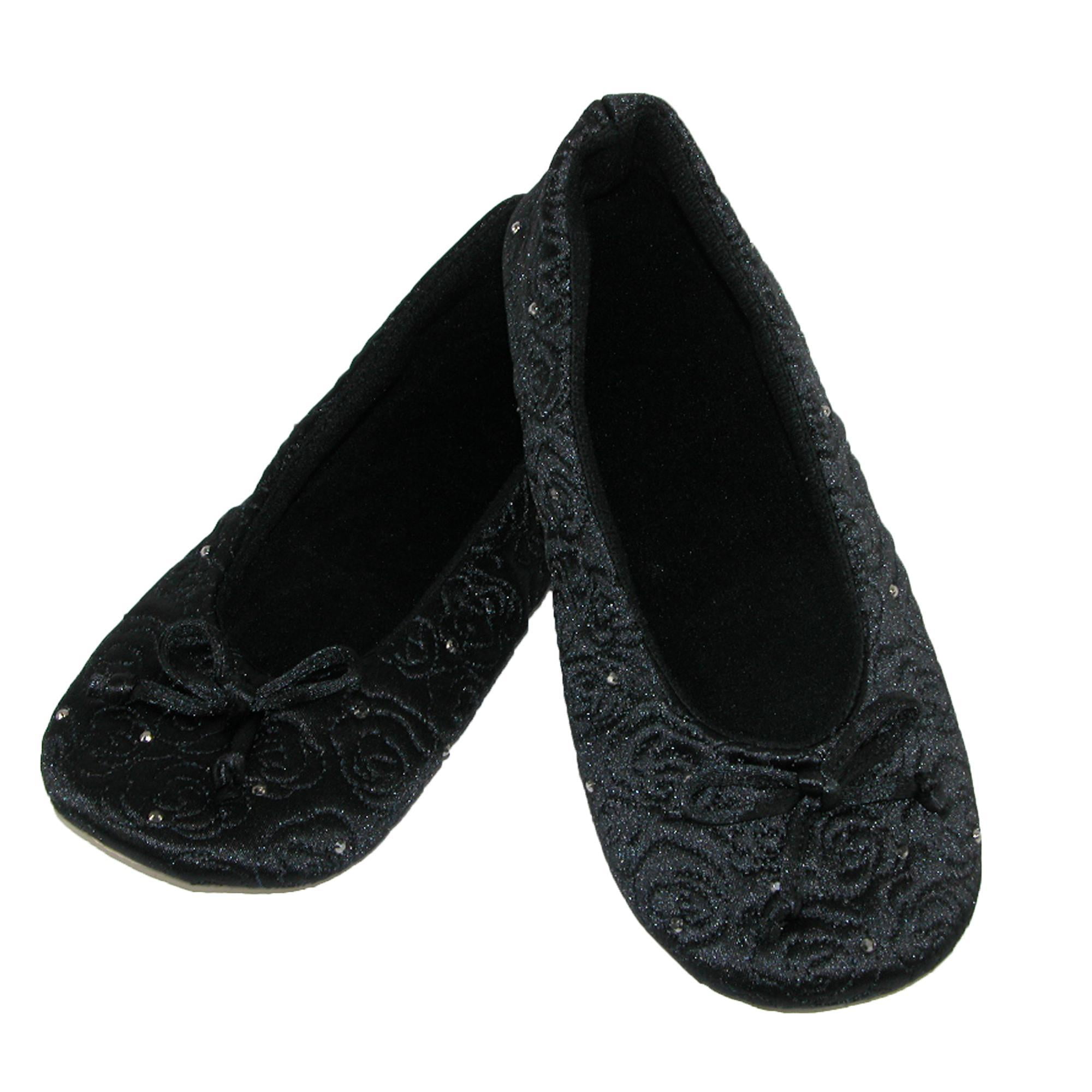 isotoner terry ballerina slippers
