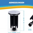 thumbnail image 3 of Tapón de fregadero universal de 40 mm, tapón de desagüe cromado y número de piezas: 2 y 15,89, 3 of 6