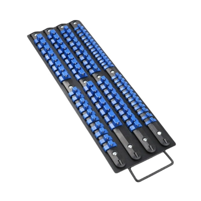 El organizador de sockets bandeja de la bandeja de la pared de la pared ahorrando el soporte de almacenamiento de zócalos portátiles resistentes de Azul