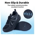 thumbnail image 6 of Womens Walking Shoes with Arch Support Orthotic Sneakers for Plantar Fasciitis Heel and Foot Pain Relief Tennis BlackGrey Size 7.5, 6 of 7