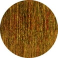 thumbnail image 1 of Ahgly Company Indoor Round Abstract Yellow Modern Area Rugs, 4' Round, 1 of 4