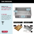 thumbnail image 6 of DELTA Lorelai 27 Workstation Kitchen Sink Undermount 16 Gauge Stainless Steel Single Bowl with WorkFlow Ledge and Accessories, 6 of 17